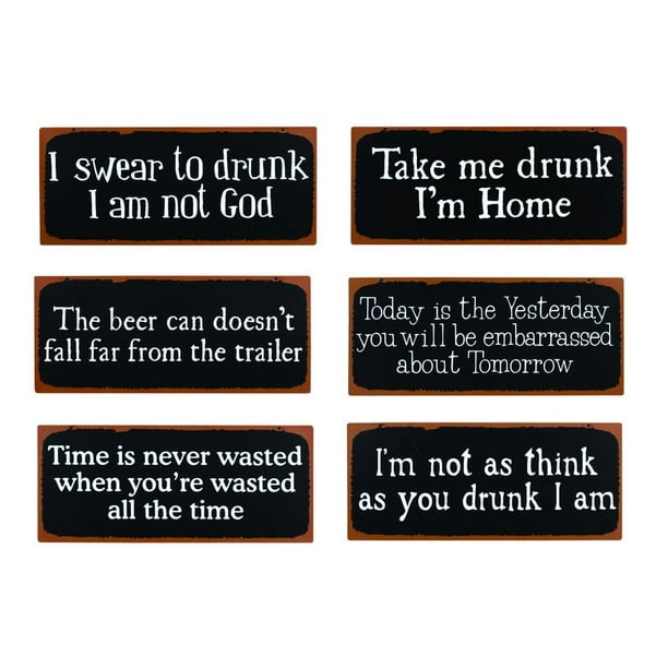 Rusty Bar Signs 6 Assorted 